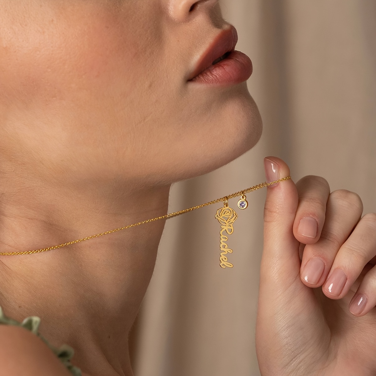 18K Gold-Plated Customizable Name Pendant Necklace, Exquisite Gift